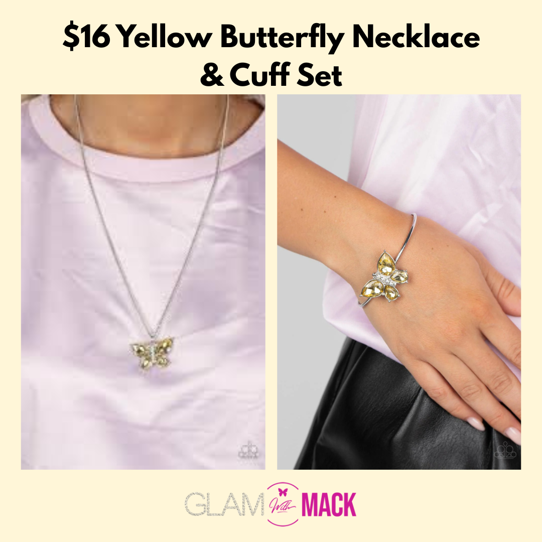 Paparazzi Butterfly Necklace & Cuff Set