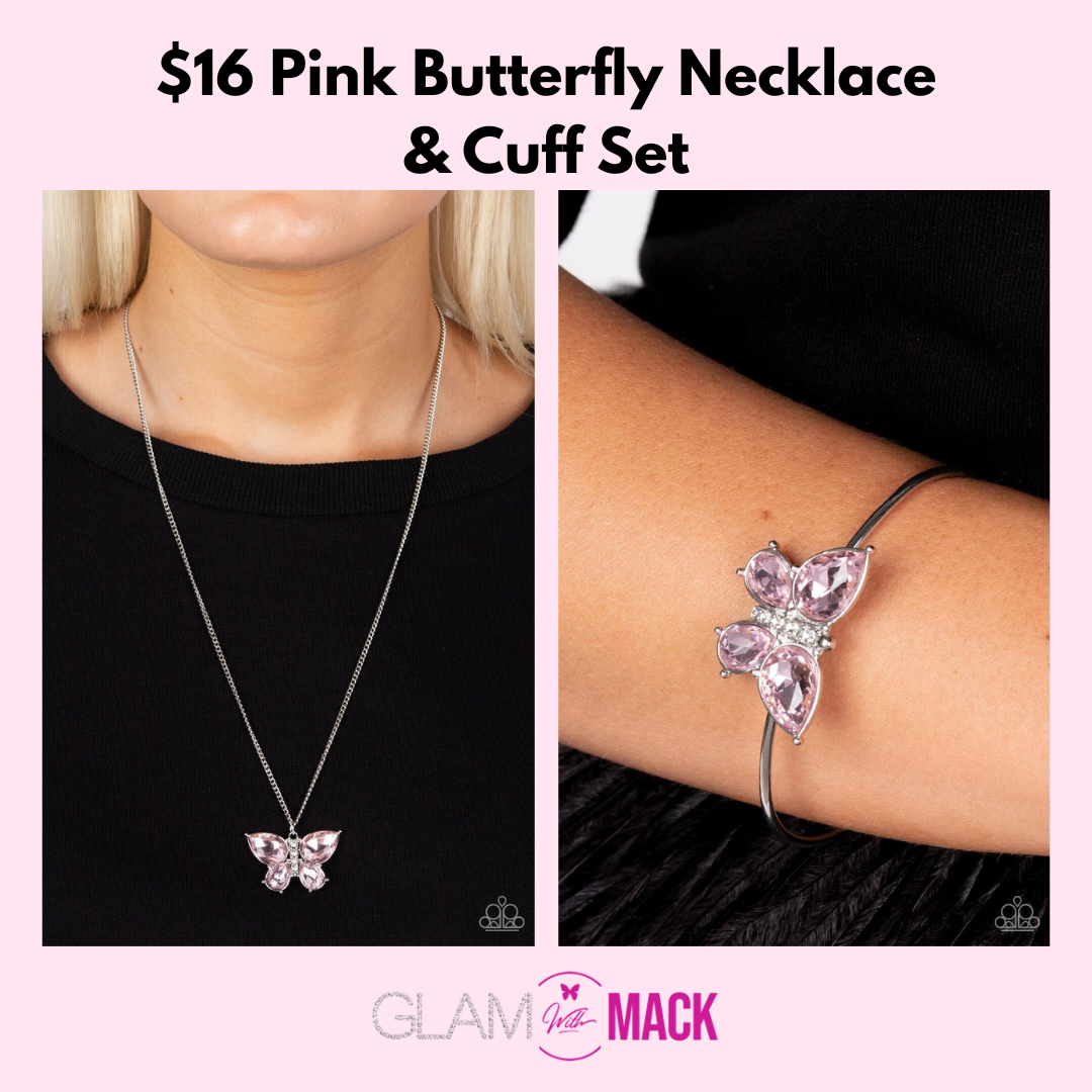 Paparazzi Butterfly Necklace & Cuff Set