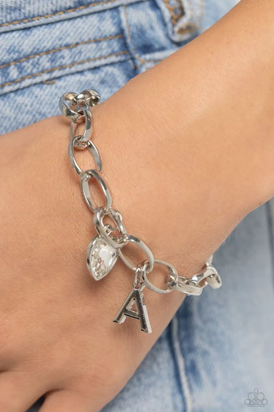 Paparazzi Guess Now Its INITIAL - White