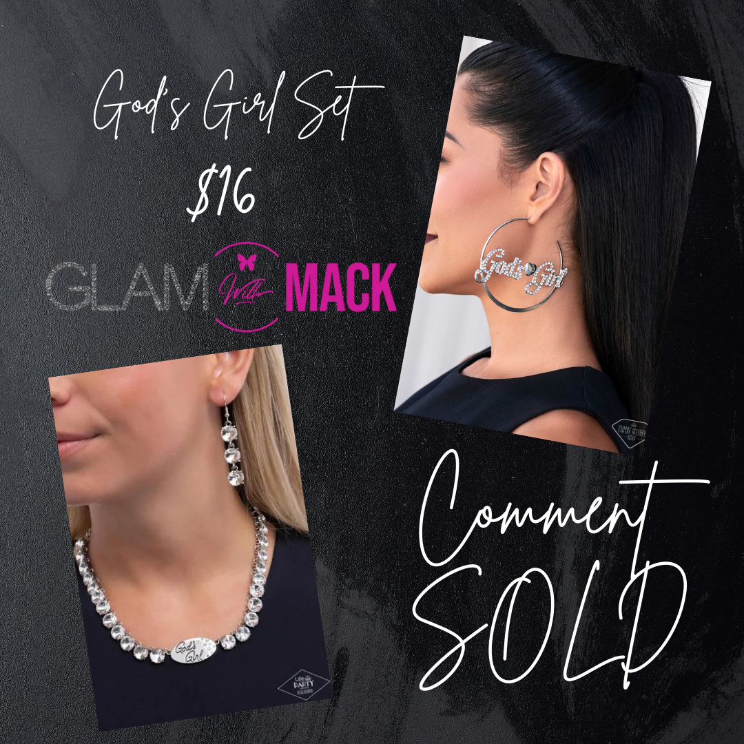 God's Girl Necklace and Earring Set