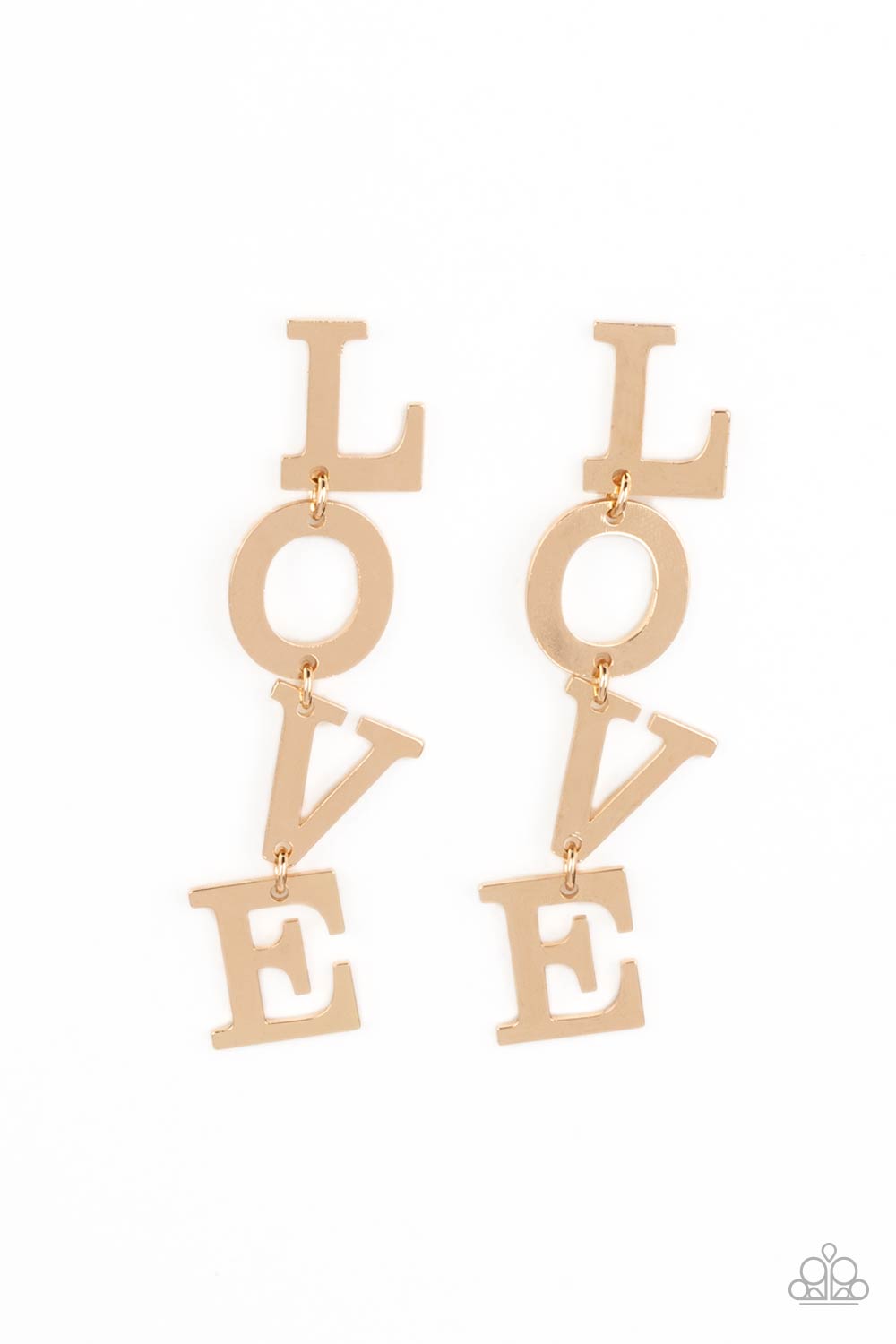 Paparazzi L-O-V-E - Earring Gold
